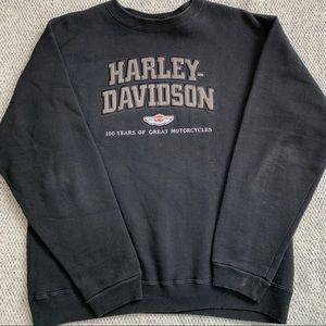 Harley Davidson Large Embroidered Crewneck Sweater